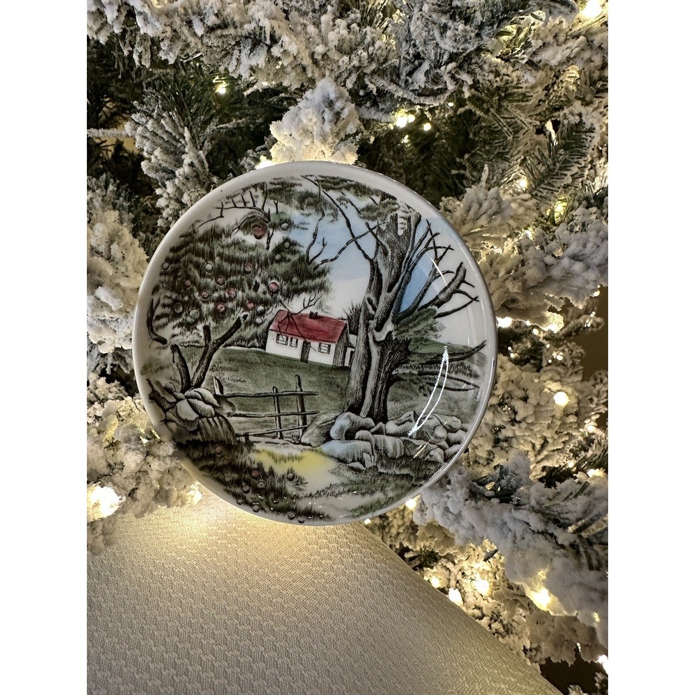 Country Cottage Scene on a plate Vintage Johnson Bros Made in England